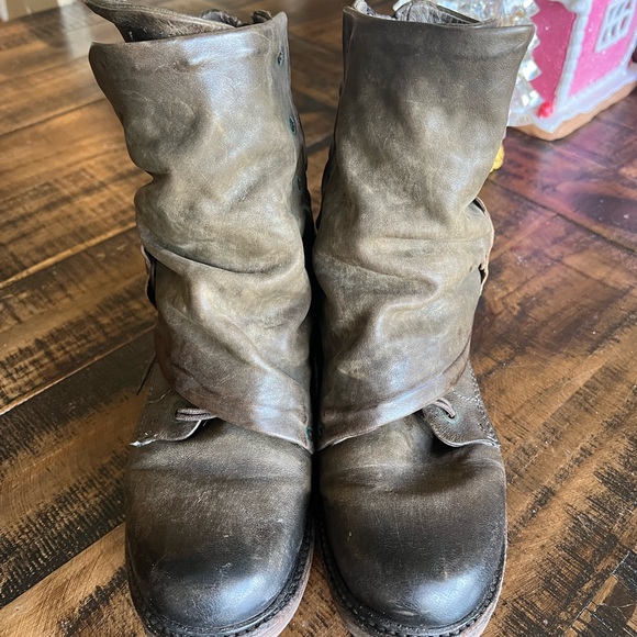 A.S. 98 Olive Leather boots - Picture 4 of 9